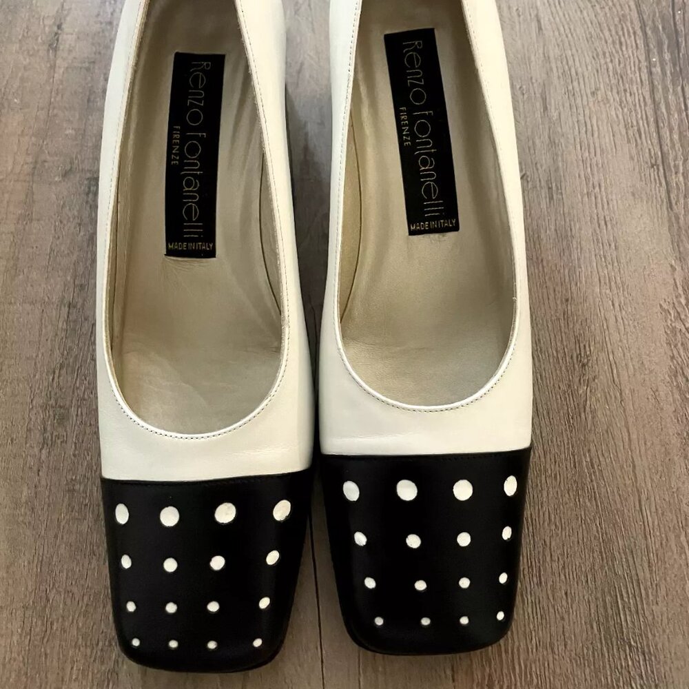 Vintage Renzo Fontanelli Italian Leather Pumps (90s) 6.5 Womens